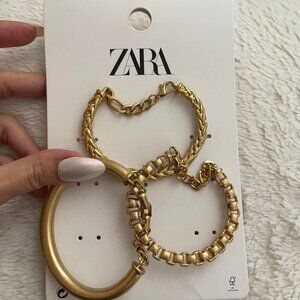 ZARA GOLD STATEMENT BRACELET SET